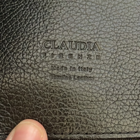 NWOT Claudia Firenze large black genuine leather top handle bag tote - Picture 9 of 16